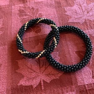Crocheted roll on bracelets